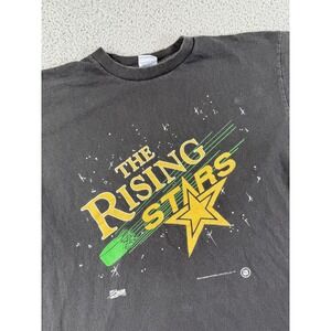 Vintage Salem Dallas Stars T Shirt Mens Large Black Faded 90s The Rising Graphic